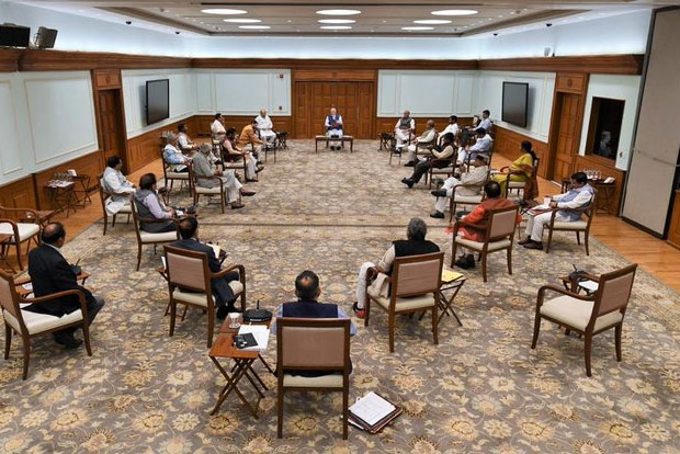 PM Modi, ministers set example of social distancing at Cabinet meeting