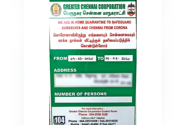 Corpn stickers force foreign returnees to self quarantine