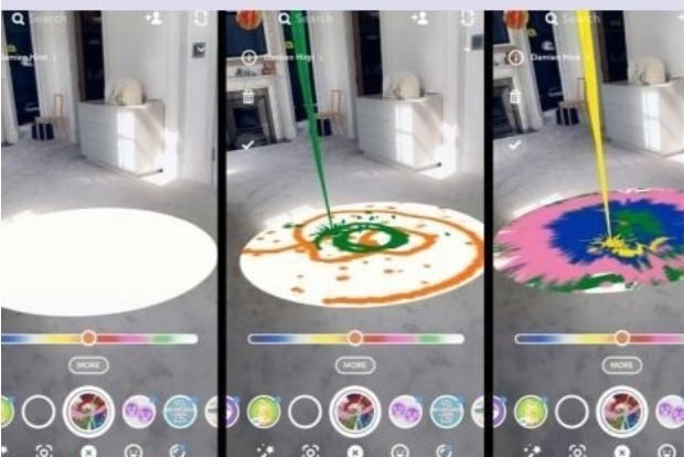 A mega spin art lens filter gives you an augmented reality experience A mega spin art lens filter gives you an augmented reality experience