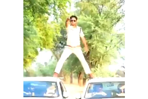 MP cops video imitating Ajay Devgns stunt goes viral MP cops video imitating Ajay Devgns stunt goes viral
