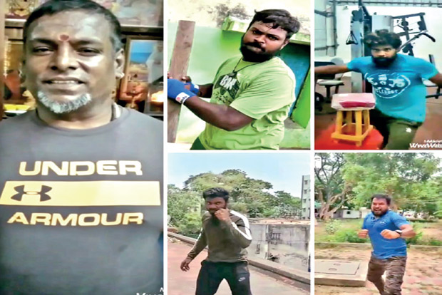 Stunt artistes create corona awareness video from home