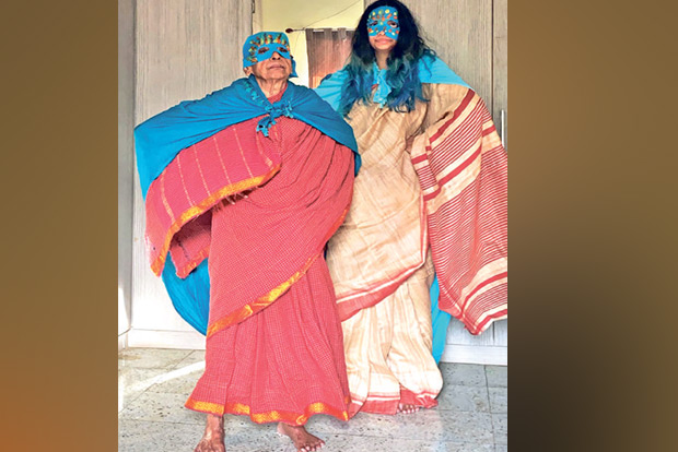 Super saro to the rescue: 90-year-old grandma’s ‘superhero’ avatar, an Insta hit during lockdown