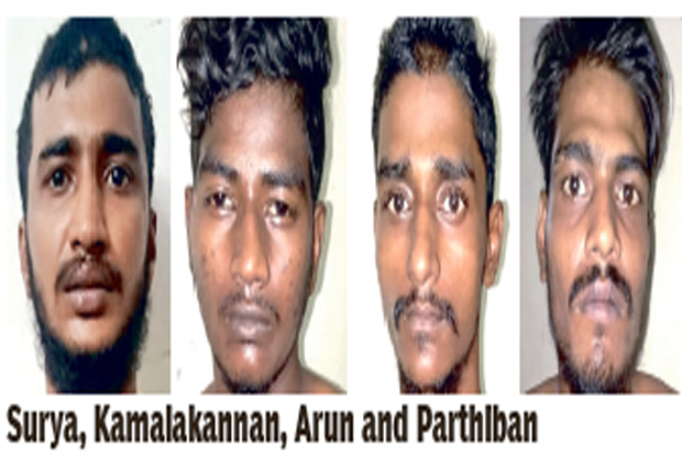 Four held near Guduvanchery with countrymade explosives Four held near Guduvanchery with countrymade explosives