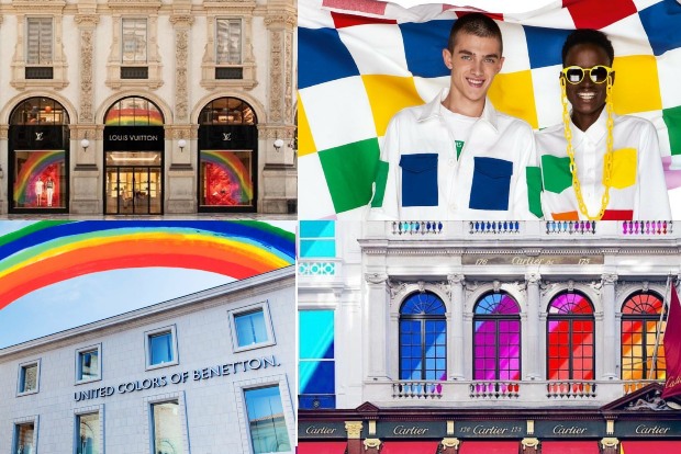 Luxury brands makes Rainbow symbol of hope