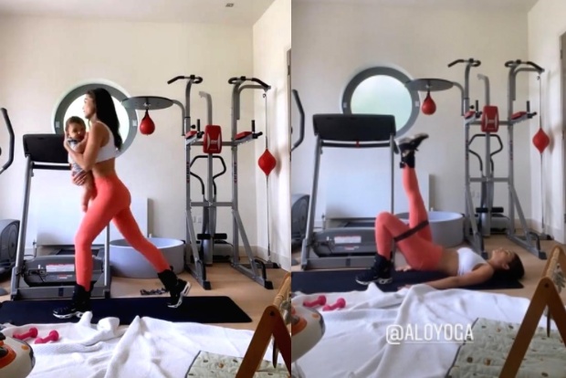Amy Jackson exercises with her son Andreas in new post