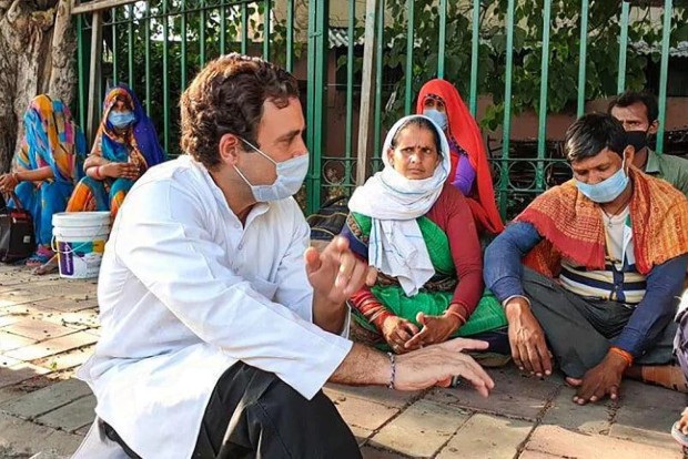 Rahul speaks up for poor migrants, asks govt for financial help
