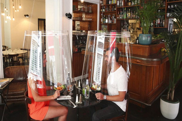 Clear-cut solution: Patrons under plastic- Restaurants get creative in virus era