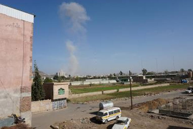 Saudi-led airstrikes hit Houthi camps in Yemens capital Saudi-led airstrikes hit Houthi camps in Yemens capital