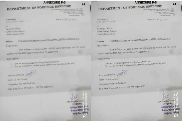 Forensic report says no rape in Hathras case