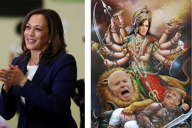 Hindu groups seek apology from Kamala Harris niece for tweeting image depicting aunt as Durga Hindu groups seek apology from Kamala Harris niece for tweeting image depicting aunt as Durga