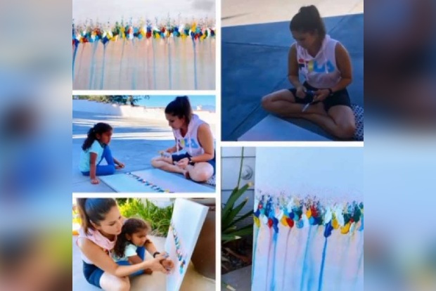 Sunny Leone, children indulge in painting