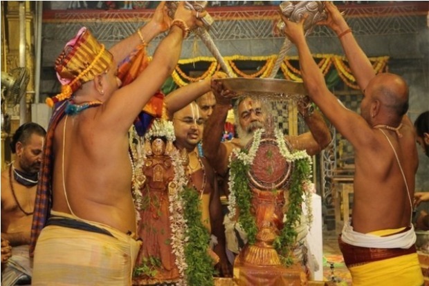 Garuda seva performed at Tirumala Lord Balaji Temple Garuda seva performed at Tirumala Lord Balaji Temple