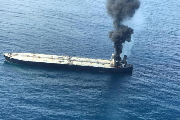 Oil tanker carrying crude from Kuwait to India catches fire off Sri Lanka Oil tanker carrying crude from Kuwait to India catches fire off Sri Lanka