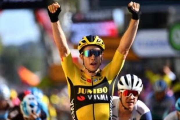 Tour de France: Belgiums Wout Van Aert wins Stage 7
