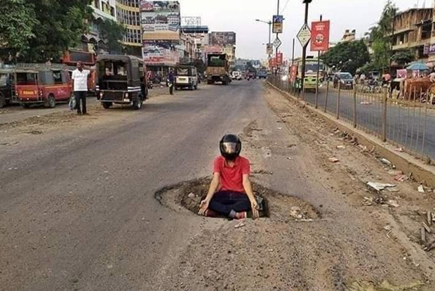 DeTect: Photos from West Bengal shared as Lucknow’s potholes