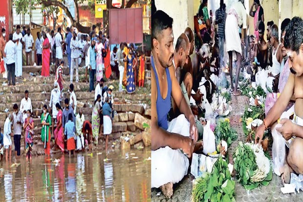 People defy restrictions to perform Amavasya rituals People defy restrictions to perform Amavasya rituals