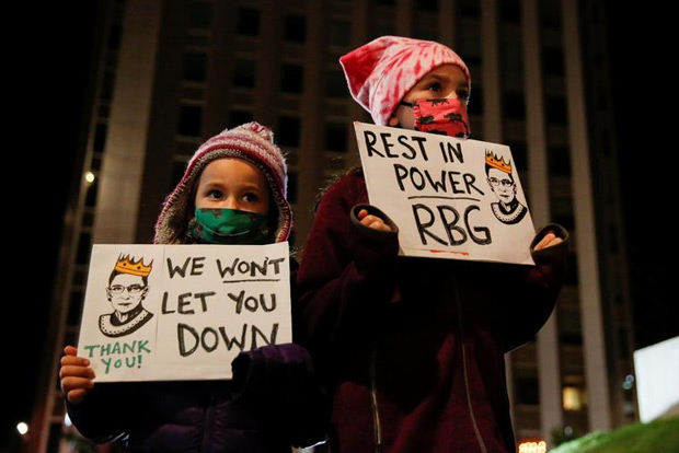 Late Justice Ginsburg lies in repose at US SC