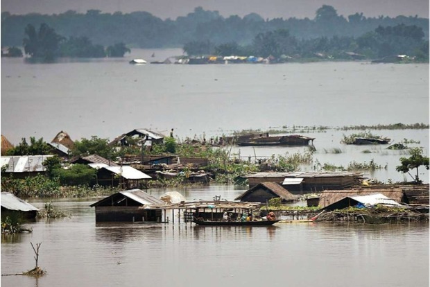 Floods hit 1.79 lakh people in Assam, one dies