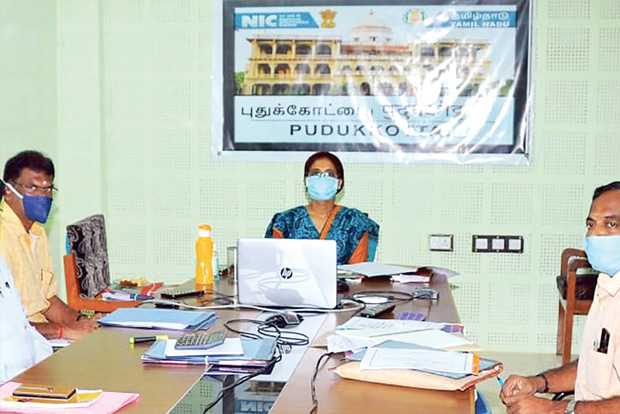 Pudukai ryots raise voice against Hindi banner during online meeting