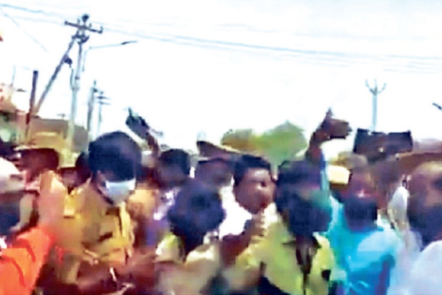 AIADMK cadre besiege Sivasenapathy’s car, Minister Velumani among four booked