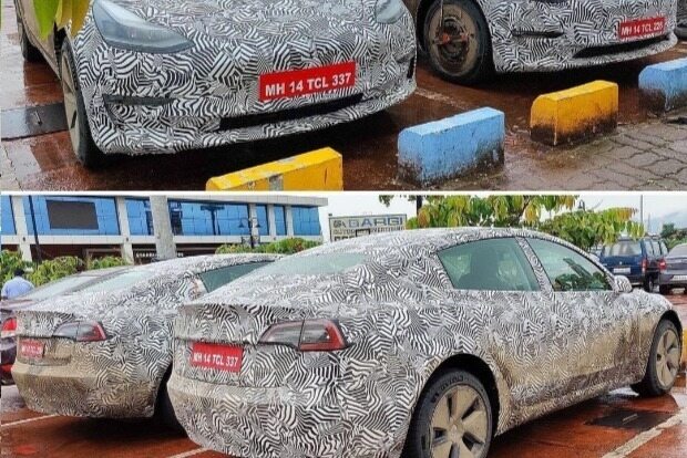 Camouflaged Tesla Model 3 Cars Spotted On Mumbai-pune Expressway