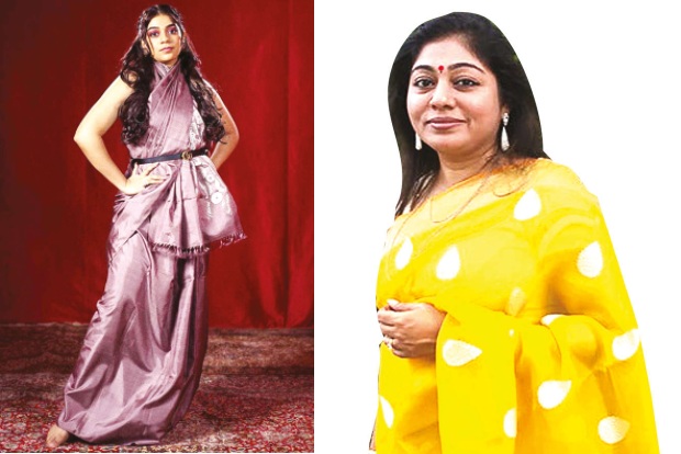 Designer introduces shibori as a weave on handloom sarees