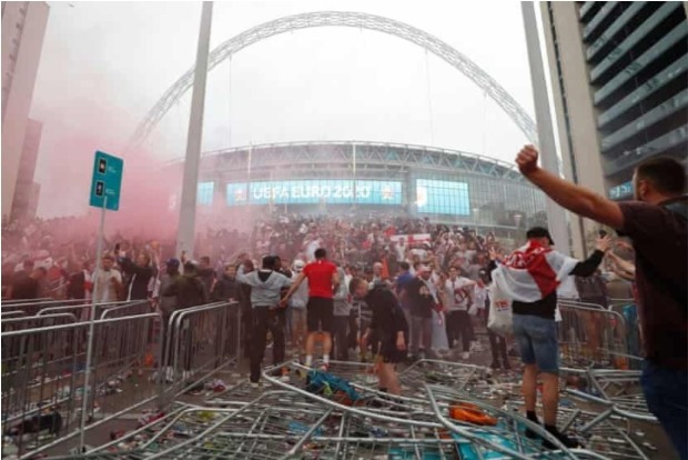 Storming of Wembley Stadium during Euro final described as Englands day of shame