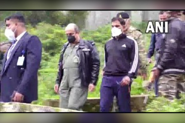 Chopper crash: Air Chief Marshal VR Chaudhari inspects crash site in  Coonoor