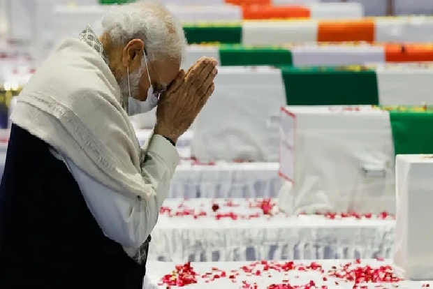 PM Modi arrives at Bipin Rawats tribute ceremony