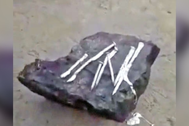 Debunked: Magic stone melts metal nails Debunked: Magic stone melts metal nails