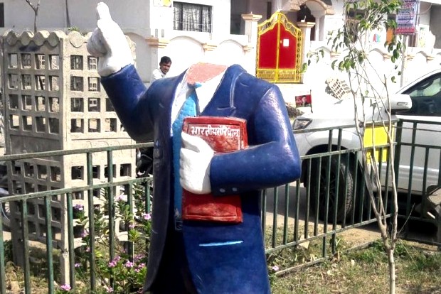 Ambedkar statue vandalised at TNs Salem, highway blocked by protesters