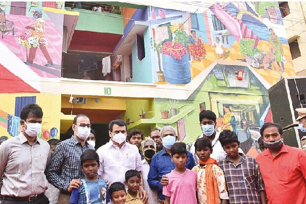 Housing unit gets an artistic touch in Kovai Housing unit gets an artistic touch in Kovai