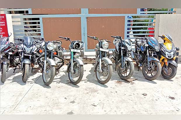 Eight stolen bikes recovered, man dismissed from govt service held
