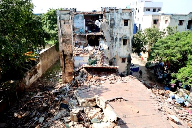 Tiruvottiyur building collapse: Activists seek quality check of flats