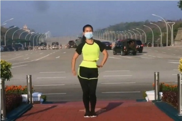 Myanmar Aerobics Instructor Goes Viral As She Dances Through Military Coup Myanmar Aerobics Instructor Goes Viral As She Dances Through Military Coup
