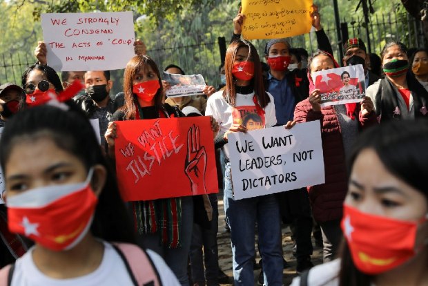 Myanmar protests focus on juntas economic support