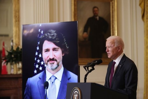 Biden says U.S., Canada to work toward achieving net zero emissions by 2050