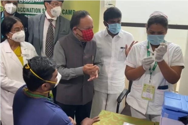 Vaccine Dry Run: Union Minister Harsh Vardhan Lauds TNs Preparations