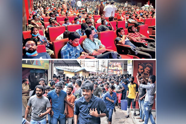 11 theatres booked for flouting 50pc occupancy rule