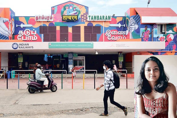 Mural at Tambaram Railway Station urges people to get vaccinated