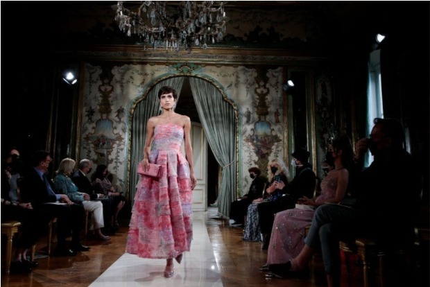 Armani dazzles with ruffles and elegance in Paris couture show