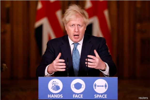 Self-isolating UK PM Johnson urges caution as COVID-19 lockdown legally ends in England