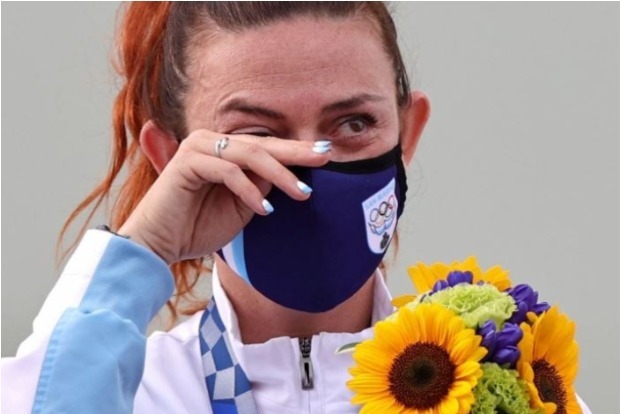 Shooting-San Marinos Perilli assured of second Tokyo medal