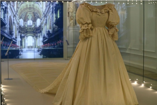 Royal frocks, including Diana wedding dress, on display in London