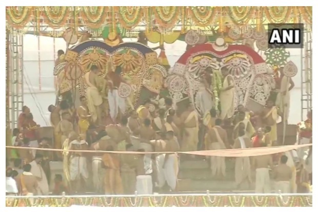 Lord Jagannaths bathing rituals held amid Covid restrictions, tight security