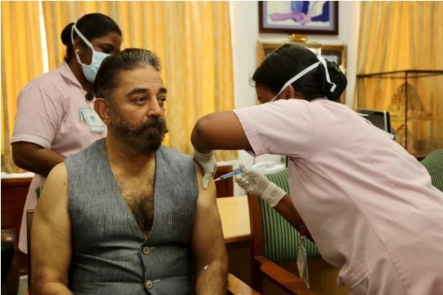 Kamal Haasan Receives First Dose Of COVID-19 Vaccine Kamal Haasan Receives First Dose Of COVID-19 Vaccine