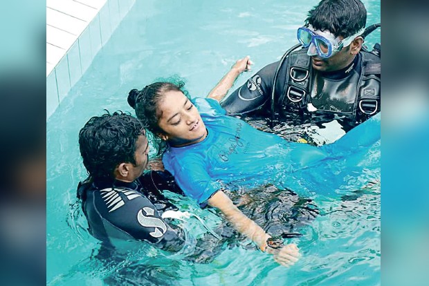 Scuba diving gives a sense of freedom to differently abled Scuba diving gives a sense of freedom to differently abled