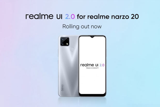 realme rolls out UI 2.0 based on Android 11 for narzo 20