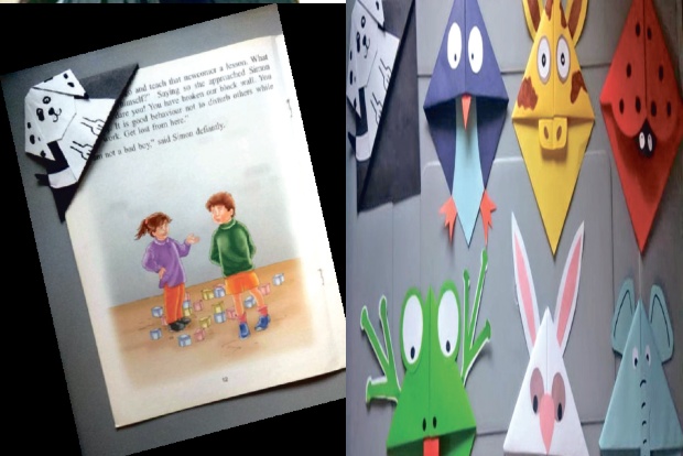 Student makes origami bookmarks to raise money for new library