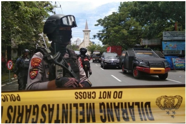 Indonesia police: Makassar church bomber part of a group involved in past attack